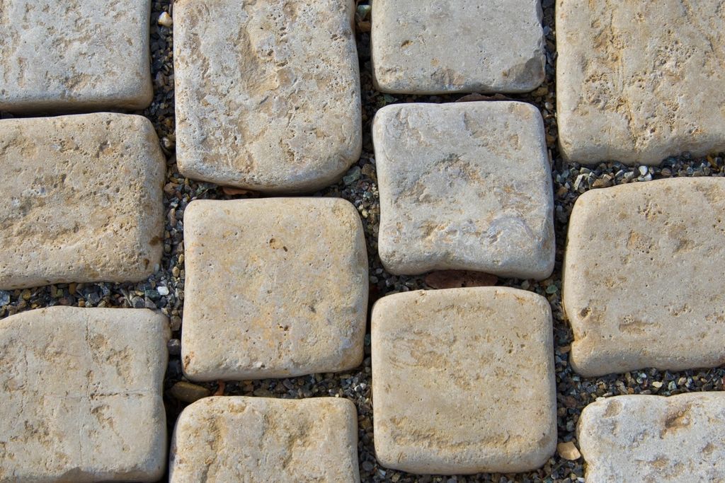 Natural stone garden path