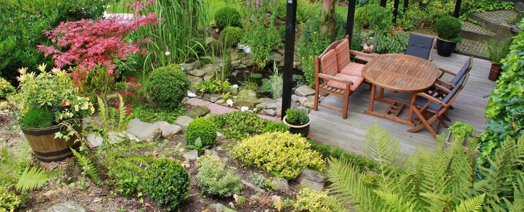 Cottage flower garden