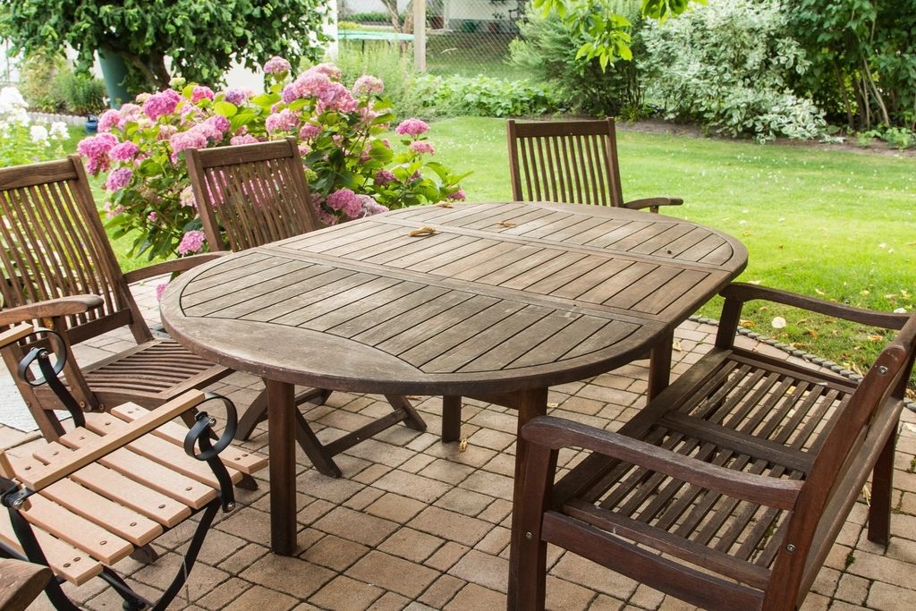 Backyard patio garden