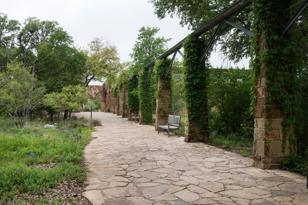 Natural stone garden path